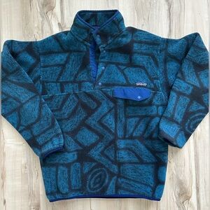 Patagonia blue synchilla pullover